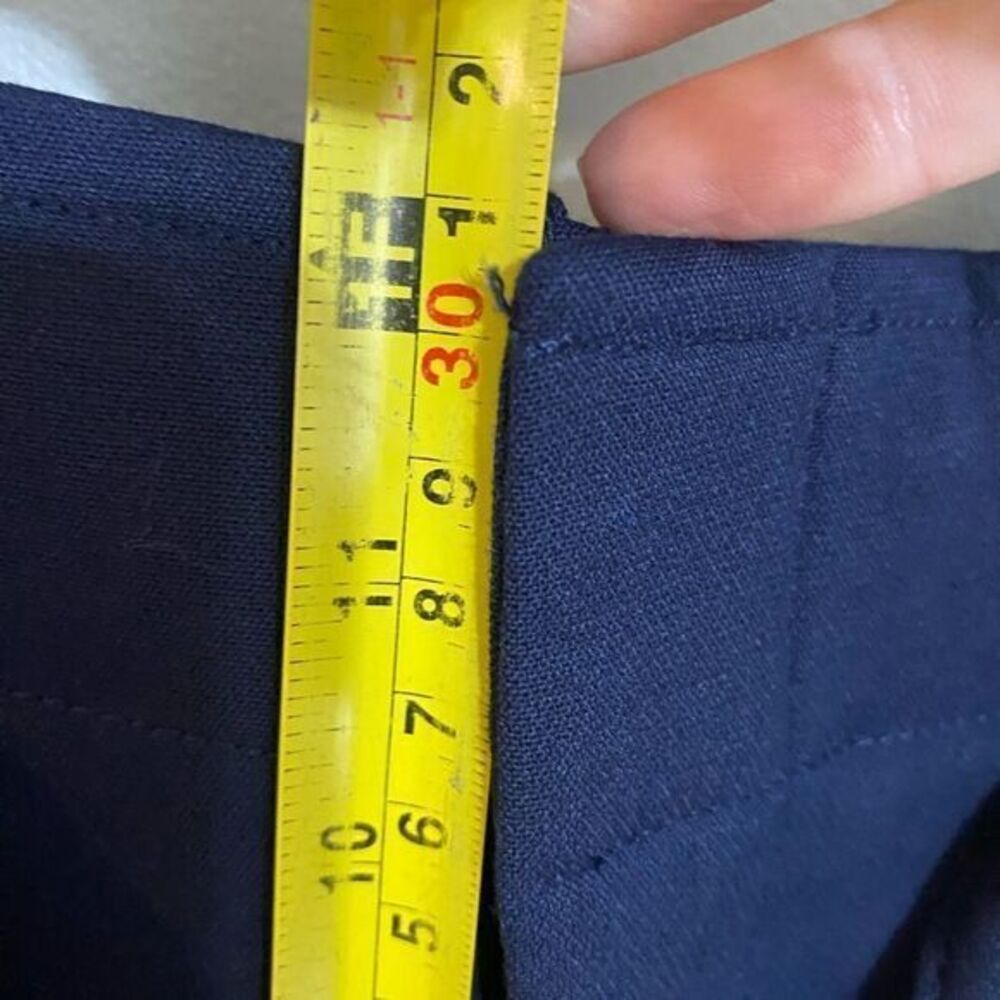 Gap Navy Blue True Indigo Hi-Rise ‎ Belted Cropped Pants, SIZE 0 - Picture 5 of 8
